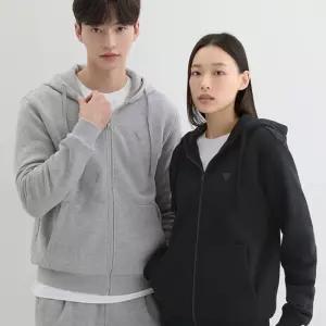 게스 [ON] 2color 유니 기모 후드집업 NP4KE401