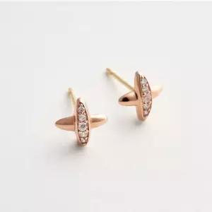 로이드 [DN] 크로스 하프세팅 14K GOLD 스터드 귀걸이 LPFP2004G