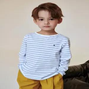 [빈] BA13TS01SB 스카이블루 스트라이프 긴팔 티셔츠