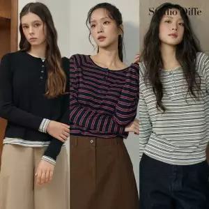 [스튜디오 디페][3PACK] 26FW 헨리넥 티셔츠 3종