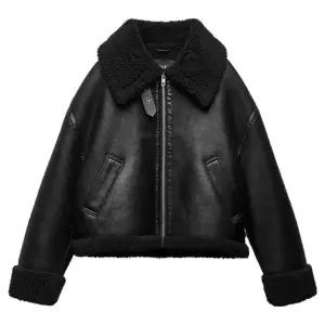 ZARA 자라 PU 에코 더블 페이스드 무스탕 점퍼