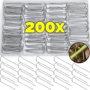 20/200개 M자형 금속 정원 페그 DIY 공예 화환 꽃다발 제작 핀 지지대 꽃꽂이용 스테이플