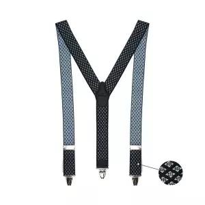 블루 패턴 남성서스펜더 고급 정장 멜빵 남자 선물용 패션