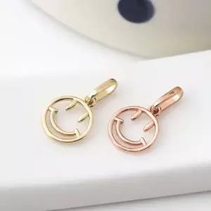 [JHQR12QU_4B]14K GOLD 목걸이펜던트 스마일 링 금 펜던트