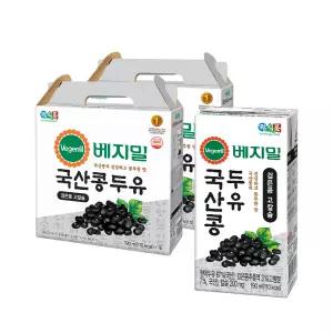 베지밀 국산콩 검은콩 고칼슘두유 190ml 32팩