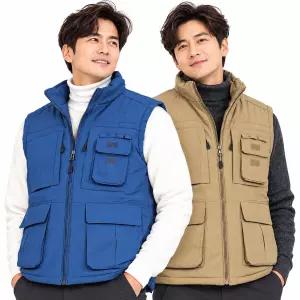 윈드페이스 남성 겨울 등산 작업용 멀티포켓 기모 패딩조끼 WFVD3120