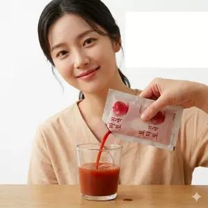 토마토즙50팩/100팩(105ml) 통채로 갈아만든즙