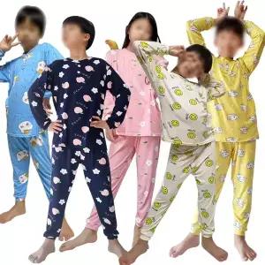 아동 피치 기본 사방 스판 잠옷 세트 강아지 왕관 키즈 스판 수면 파자마 긴팔 상하복 긴팔
