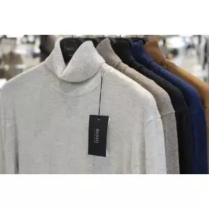 [바쏘](의정부점)25 FW 고급 울 캐시미어 천연소재 순모 100% 터틀넥(목폴라)니트 6종 [ 블랙 외 5컬러 ]