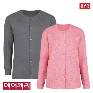 BYC 에어메리 삼중보온 앞단추 내복상의 / 착용이 편리한 앞타개 스타일 남