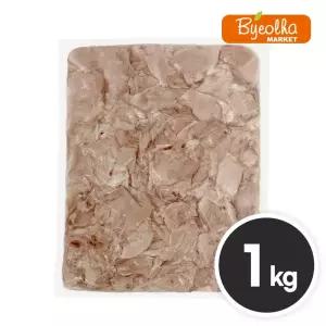 춘풍접객 삶은 돼지 사태 슬라이스 1kg_국밥용 업소용 가정용 대용량 식당용 냉동 수육