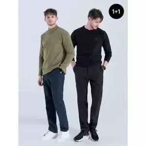 [마운틴밸리][1+1][정가136,000원] 기모 본딩 100D 스판 데일리 팬츠 (오픈주머니/벨트 미증정)