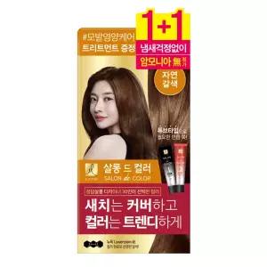 엘라스틴 살롱드컬러 새치 염색 크림 2입 (자연갈색)