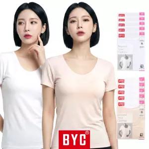 BYC 여성 반팔 런닝 세트 5매 순면 여자 티셔츠 이너 메리야스 BYI2550S
