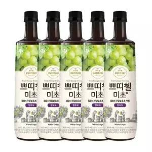 [쁘띠첼] 쁘띠첼 미초 청포도 900ml 5개