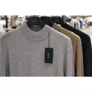 [바쏘](의정부점)25 FW 비스코스 캐시미어 블랜딩 하프터틀넥(반목폴라)니트 3종 [ 오트밀,카멜,차콜 ]