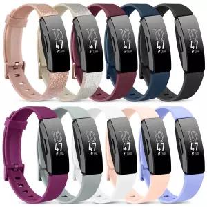 호환  Fitbit Inspire 2 1 스트랩 시계 밴드 실리콘 팔찌 스마트 워치 HR 밴드 손목 벨트