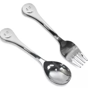 하니A 유아용식기 상일 스마일 유아용 포크 숟가락 어린이수저 유아포크 빠른배송