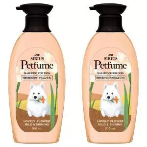 시리우스 펫퓸 반려견용 샴푸 러블리플라워 500ml 2개