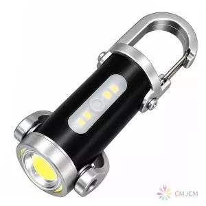다기능 LED라이트 (키홀더 충전식 미니 손전등 경광등기능 야간 안전등 키링 미니랜턴)