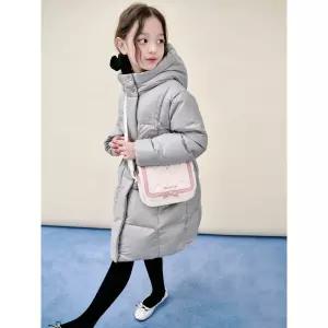 [백화점정품] 빈폴 키즈 BEANPOLE KIDS 여아 덕자켓 중경량 롱패딩 - 라이트 그레이 BI5X38G022 YBB713
