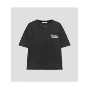 에잇세컨즈 빈티지 다잉 반소매 스?셔츠 애쉬 면티 반소매티셔츠 456642CM14