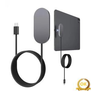 28W 알루미늄 마그네틱 무선 충전기 (아이패드 프로/에어 고속 5.58ft USB-C 케이블 포함 스마트