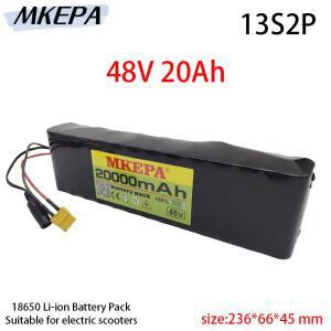 전기 스쿠터 배터리 팩 18650 리튬 이온 자전거 변환 키트 BMS 및 충전기 13S2P 48V 20Ah 1000W