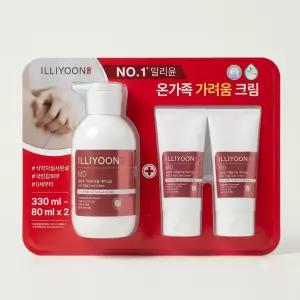 ILLIYOON 일리윤 가려움 토탈케어 크림 저자극 보습 프레쉬향 330ml + 80ml X 2개