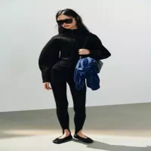ZARA 스포티 발레리나 슈즈 - 블랙 5240/810/800