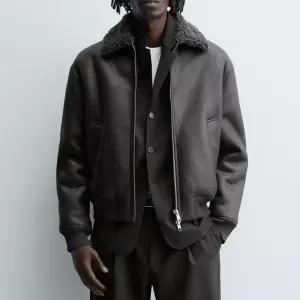 ZARA 자라 페이크 레더 더블 페이스드 무스탕 점퍼 2컬러 Z1149