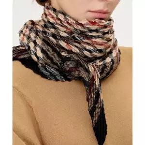[NS홈쇼핑]DCSC6F591W3 닥스 [WOOL100%] 브라운 하우스체크 울 플리츠 스카프[36242869]