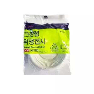 크린랩 위생접시 100X10개입 전자렌지 가능 일회용 접시 식기