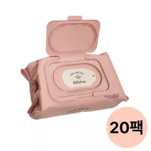 베베앙 시그니처 아기물티슈 캡형 100매, 20개