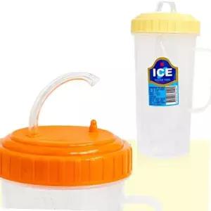 환자컵 덕신 (손잡이 빨대컵) 병원물컵 빨대물병 환자 500ml