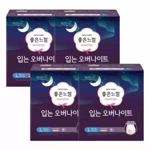 좋은느낌 입는 오버나이트 L 대형 8매입 x 4팩