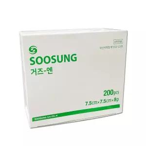 수성 거즈엔 7.5cmx7.5cmx8p 200개/1통 의료용 수술 소독 드레싱 -