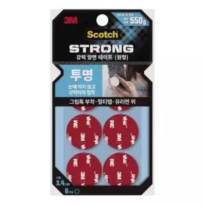 3M 강력 투명 폼 양면테이프 원형 CLS34 34mm 투명테이프