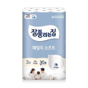 잘풀리는집 3겹 패밀리소프트, 27m, 30롤, 1개