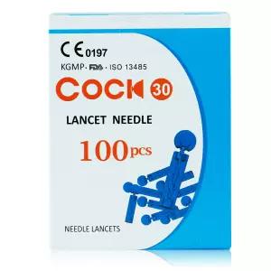 콕 채혈침 란셋 사혈침 사혈기 바늘 혈당침 당뇨침 30G 1박스 100개