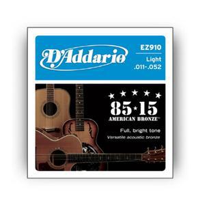 D'Addario EZ910 85/15 Bronze 통기타줄 Light 11-52