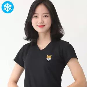 기능성 쿨론 브이넥 반팔 시바 자수 쿨 티셔츠