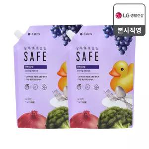세이프 천연미네랄 주방세제 오리지널 리필 1L 2개