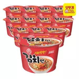 [1BOX] 오뚜기 김치면 큰컵 105g, 12개