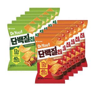오리온 닥터유 단백질칩 버터구이오징어맛+칠리살사 60gx각6개(총12개)