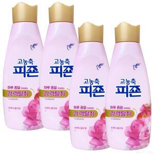 피죤 리치퍼퓸 고농축 섬유유연제 로맨틱 플라워 1L 4개