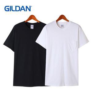 [오너클랜]교복몰 (GILDAN) 남녀공용 USA핏 포켓 무지 반팔티