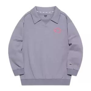 [Lee Kids](타임스퀘어점패션관)빅카라 자수 기모 오버핏 스웨트셔츠 블루 LK2404CR70 BL