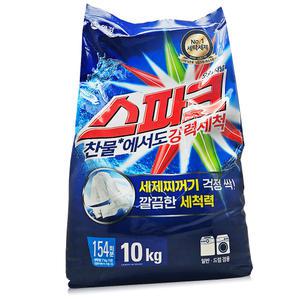 애경산업 스파크 10kg~대용량 세탁세제 가루세제 분말 일반드럼겸용 찬물전용