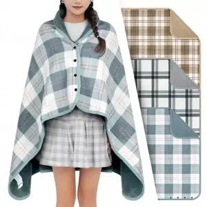 똑딱이담요 대형치마 캠핑후드 차량극세사 입는망토 무릎휴대용_23680564